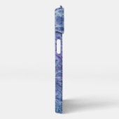 Abstracte blauw- en violetzout iPhone hoesje (Rechterkant)