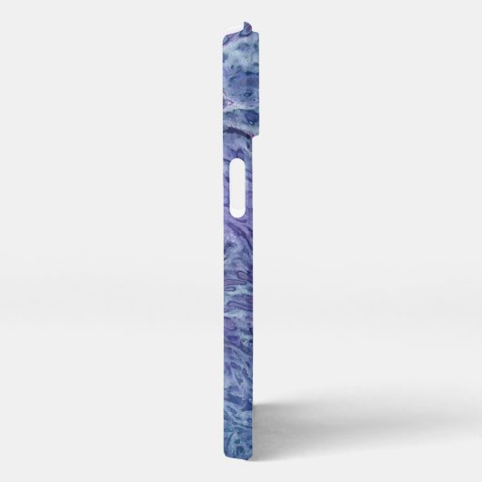 Abstracte blauw- en violetzout iPhone hoesje (Rechterkant)