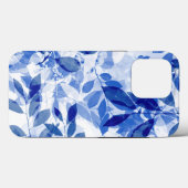 Abstracte blauw en witte bladeren Case-Mate iPhone case (Achterkant (horizontaal))