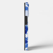 Abstracte blauw en witte bladeren Case-Mate iPhone case (Achterkant / Rechts)