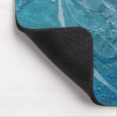 Abstracte blauw en zilveren textuur muismat (Hoek)