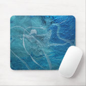 Abstracte blauw en zilveren textuur muismat (Met muis)