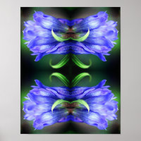Abstracte blauw Gentian Flower