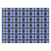 Abstracte blauw Gentian Flower Tafelkleed (Voorkant (Horizontaal))