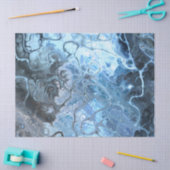 Abstracte blauw & grijs marmeren ijsvloeistof text tissuepapier (Craft)