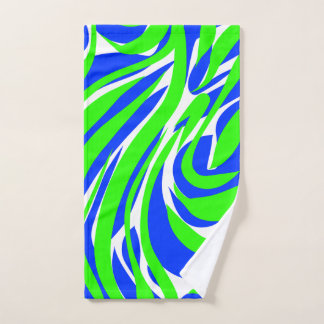 Abstracte blauw-groene werveling bad handdoek