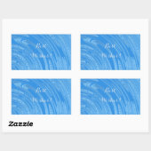 abstracte blauw metallic textuur rechthoekige sticker (Vel)