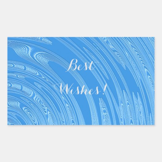 abstracte blauw metallic textuur rechthoekige sticker (Voorkant)