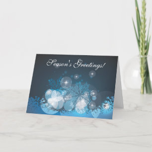 Abstracte blauw Snowflakes kerstkaart Feestdagen Kaart