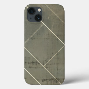 Abstracte blauwdruk met geometrische vormen iPhone 13 hoesje
