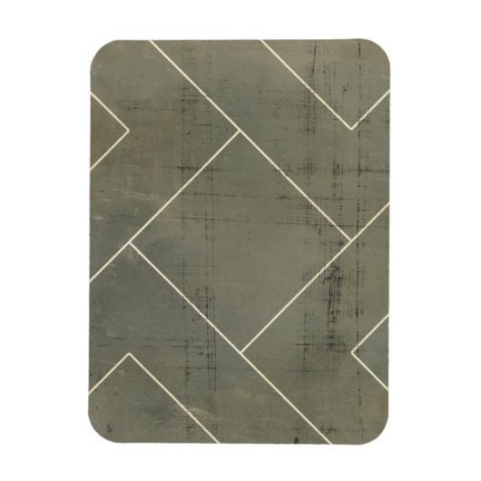 Abstracte blauwdruk met geometrische vormen magneet (Verticaal)