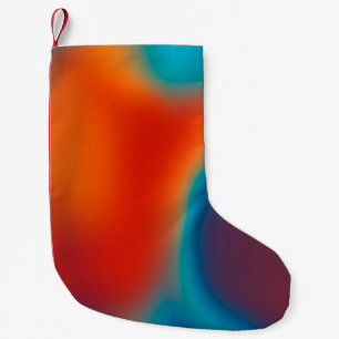 Abstracte blauwe achtergrond met kleurrijk blauw l kleine kerstsok