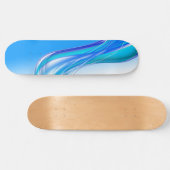 Abstracte blauwe achtergrondbanner skateboard (Horizontaal)