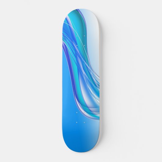 Abstracte blauwe achtergrondbanner skateboard (Voorkant)