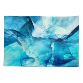 Abstracte blauwe beweging: fractale compositie. kussensloop (Achterkant)