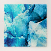 Abstracte blauwe beweging: fractale compositie. legpuzzel (Horizontaal)