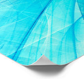 Abstracte blauwe beweging: fractale compositie. poster (Hoek)