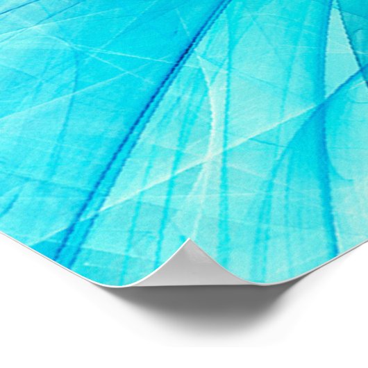 Abstracte blauwe beweging: fractale compositie. poster (Hoek)