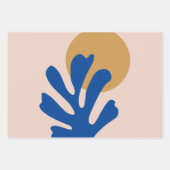 Abstracte Blauwe Blauwe Moderne Vormen knippen Uit Inpakpapier Vel (Voorkant)