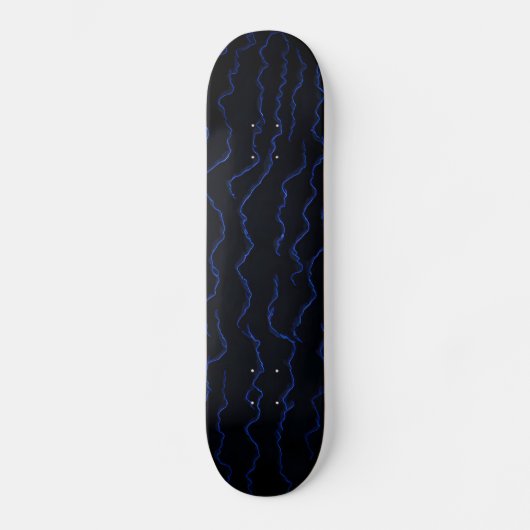 Abstracte blauwe bliksem skateboard (Voorkant)