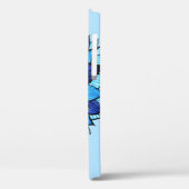 Abstracte Blauwe Bloem  Bloemen meisjesnaam Case-Mate iPhone Case (Achterkant / Links)