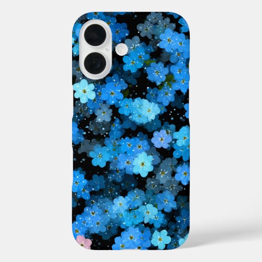 Abstracte Blauwe Bloemen Case-Mate iPhone Case (Achterkant)