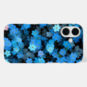 Abstracte Blauwe Bloemen Case-Mate iPhone Case (Achterkant (horizontaal))