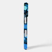Abstracte Blauwe Bloemen Case-Mate iPhone Case (Achterkant / Rechts)