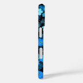 Abstracte Blauwe Bloemen Case-Mate iPhone Case (Achterkant / Rechts)