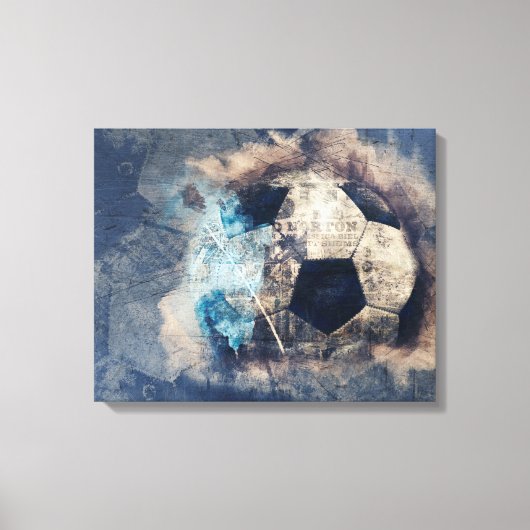 Abstracte blauwe boomgaard canvas afdruk (Voorkant)