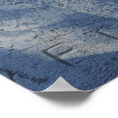 Abstracte blauwe boomgaard poster (Hoek)