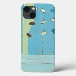 Abstracte blauwe eierparade iPhone 13 hoesje