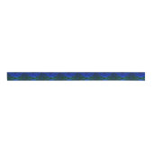 Abstracte Blauwe en groene Dye Swirls Grosgrain Lint (Voorkant)