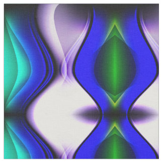 Abstracte Blauwe en Groene Golven Stof