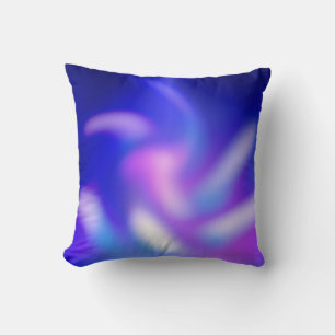 Abstracte blauwe en Paarse blauwvaag Kussen
