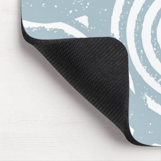 Abstracte Blauwe en Witte Cirkels Muismat (Hoek)