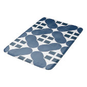 Abstracte Blauwe Geometrische Vormen Badmat (Gekanteld)