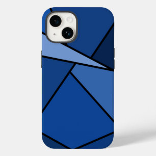 Abstracte blauwe geometrische vormen Case-Mate iPhone 14 hoesje