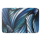 Abstracte blauwe golf badmat (Voorkant)