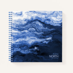 Abstracte blauwe golf ID795 Notitieboek