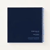 Abstracte blauwe golf ID795 Notitieboek (Achterkant)