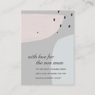 ABSTRACTE BLAUWE GRAY NIEUWE MUM GIFT EARRING DISP PLAATSKAARTJE