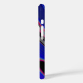 Abstracte blauwe grijze magenta fractale kunst Case-Mate iPhone case (Achterkant / Links)