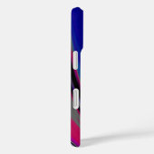 Abstracte blauwe grijze magenta fractale kunst Case-Mate iPhone case (Achterkant / Rechts)