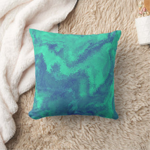 Abstracte blauwe groene diffusie kussen