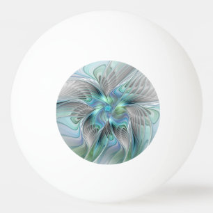 Abstracte blauwe groene vlinder fantasie fractale pingpongballen