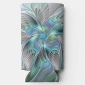 Abstracte blauwe groene vlinder Fantasy Fractal Ar (Achterkant)