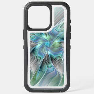Abstracte blauwe groene vlinder Fantasy Fractal Ar