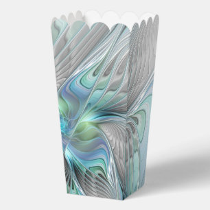 Abstracte blauwe groene vlinder Fantasy Fractal Ar Bedankdoosjes