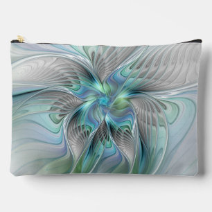 Abstracte blauwe groene vlinder Fantasy Fractal Ar Etui